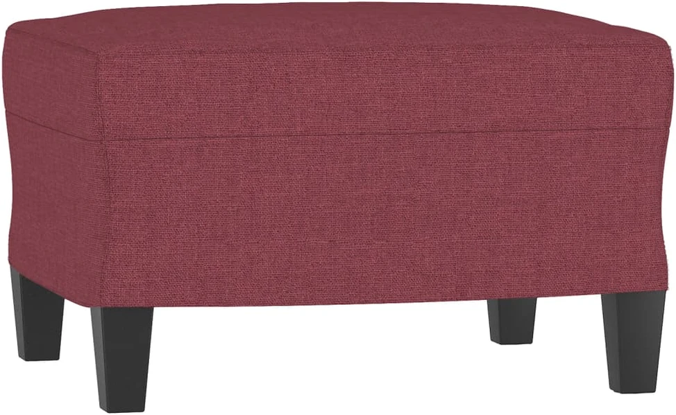 Trivietė sofa su pakoja, raudonojo vyno spalvos, 180cm, audinys