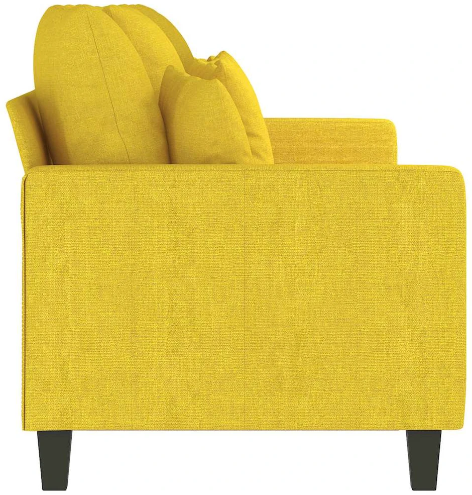 Trivietė sofa, šviesiai geltonos spalvos, 180cm, audinys