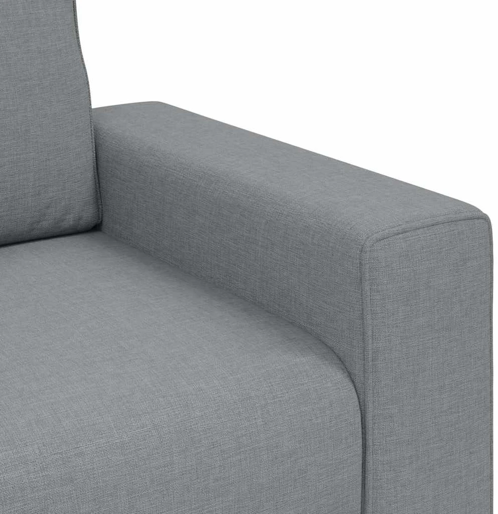 Trivietė sofa, šviesiai pilka, 220x77x82 cm, audinys