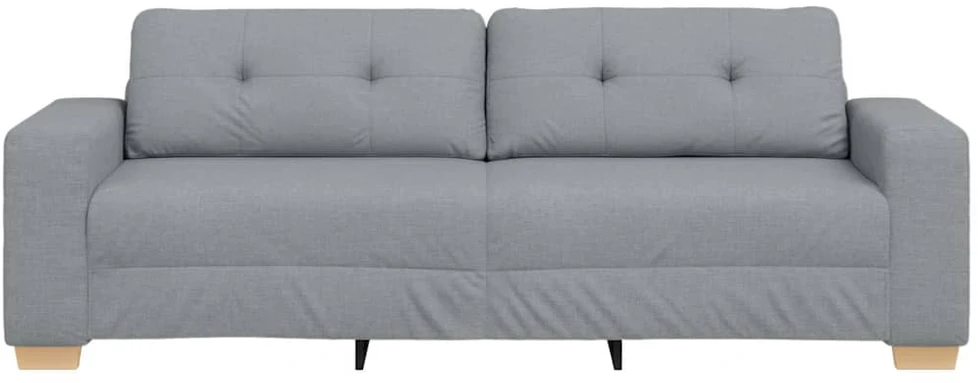 Trivietė sofa, šviesiai pilka, 220x78x80 cm, audinys