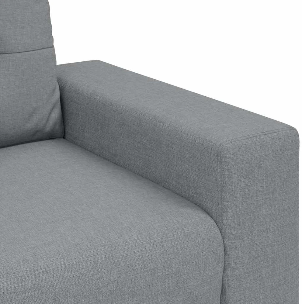 Trivietė sofa, šviesiai pilka, 220x78x80 cm, audinys