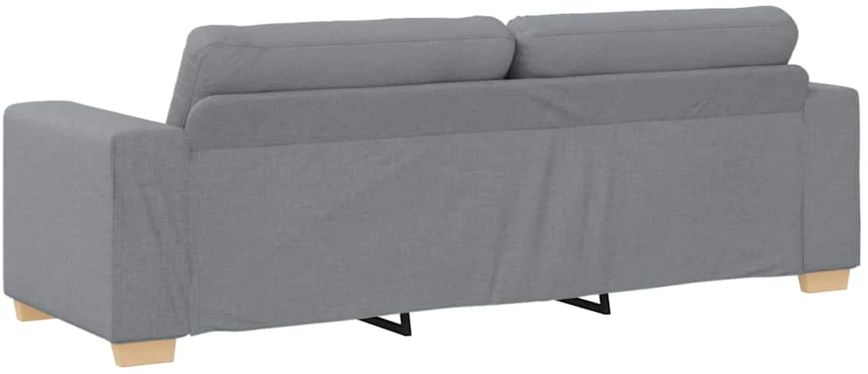 Trivietė sofa, šviesiai pilka, 220x78x80 cm, audinys