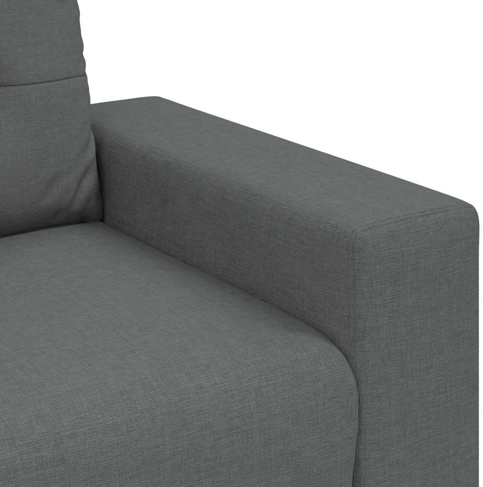 Trivietė sofa, tamsiai pilka, 220x78x80 cm, audinys