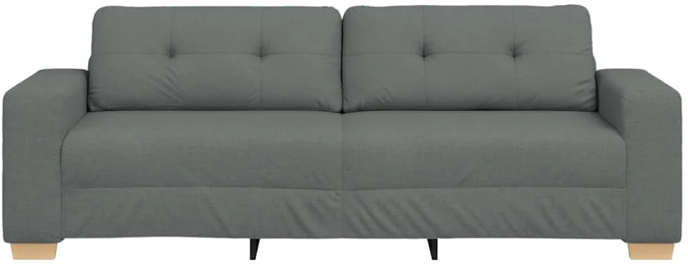 Trivietė sofa, tamsiai pilka, 220x78x80 cm, audinys