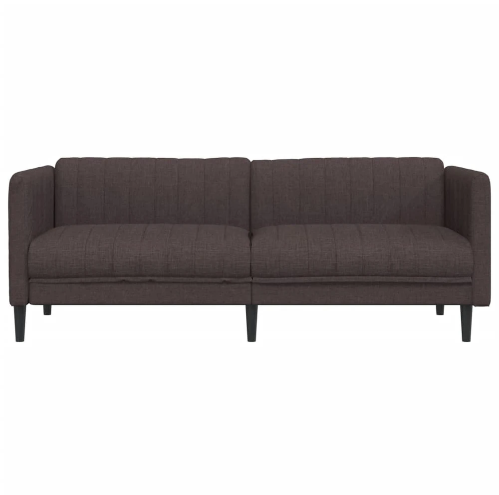 Trivietė sofa, tamsiai rudos spalvos, audinys