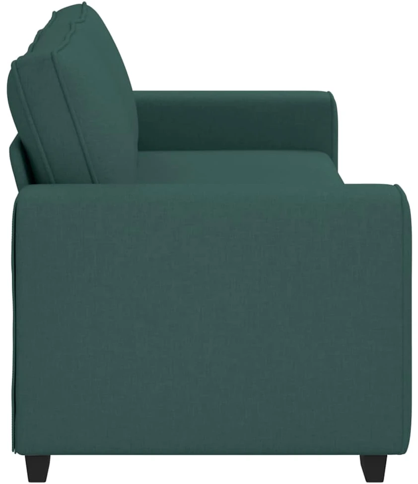 Trivietė sofa, tamsiai žalia, 220x77x82 cm, audinys