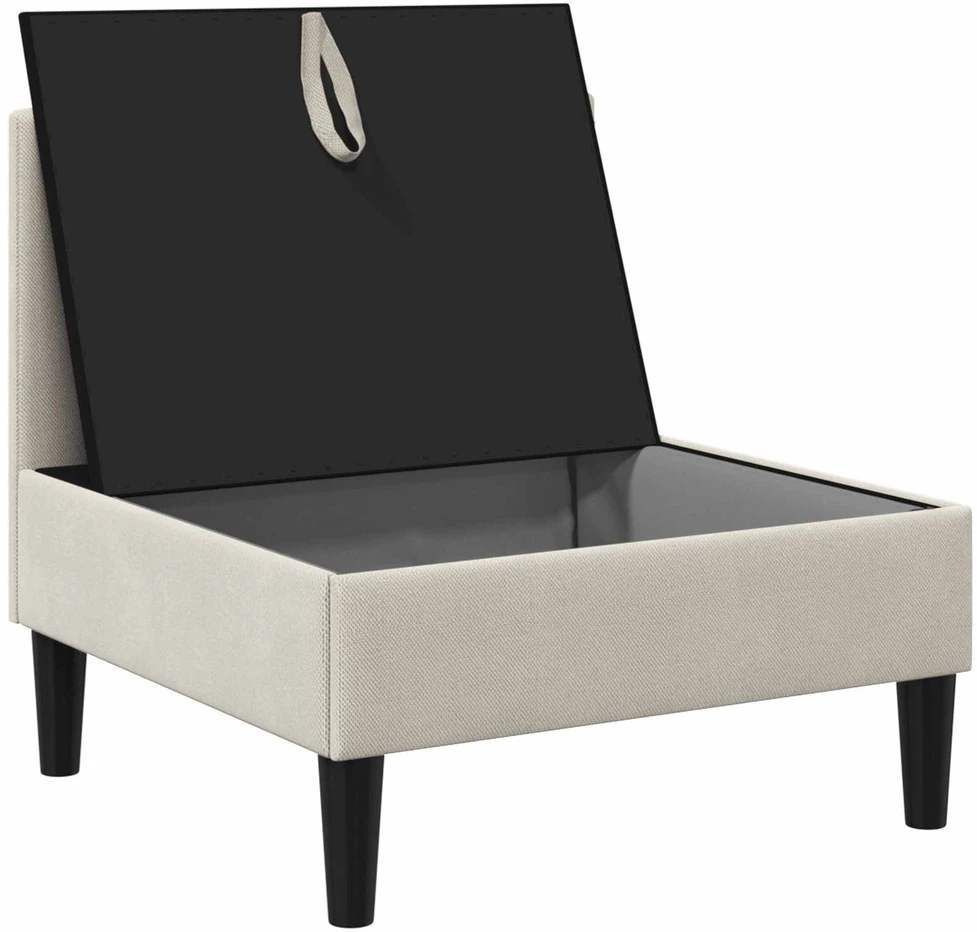 Vidinė Sofa su Saugykla Avižinė Aksomas