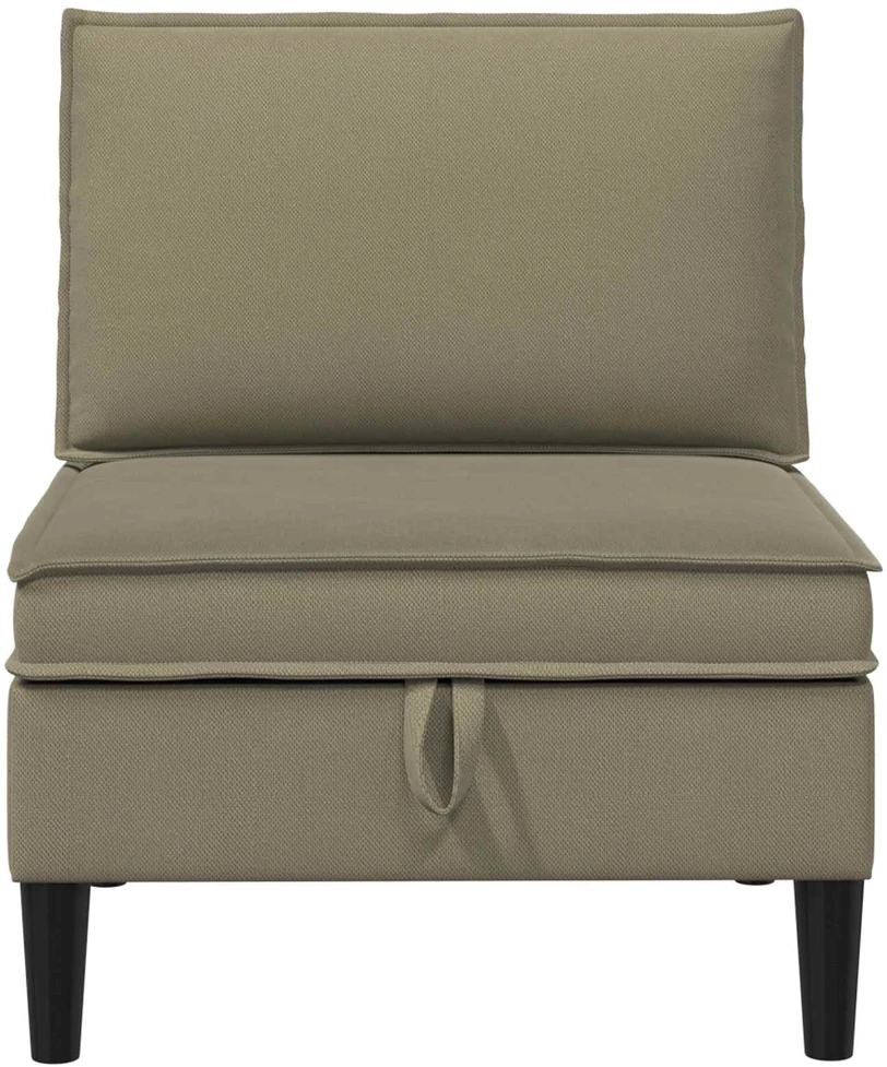 Vidinė Sofa su Saugykla Chaki Aksomas