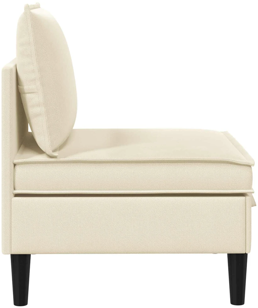 Vidinė Sofa su Saugykla Kreminė 70 x 70 x 82 cm Aksomas