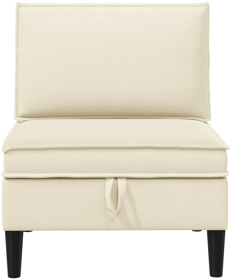 Vidinė Sofa su Saugykla Kreminė 70 x 70 x 82 cm Aksomas