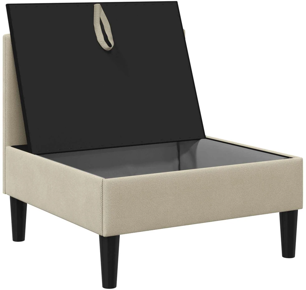Vidinė Sofa su Saugykla Smėlio Aksomas