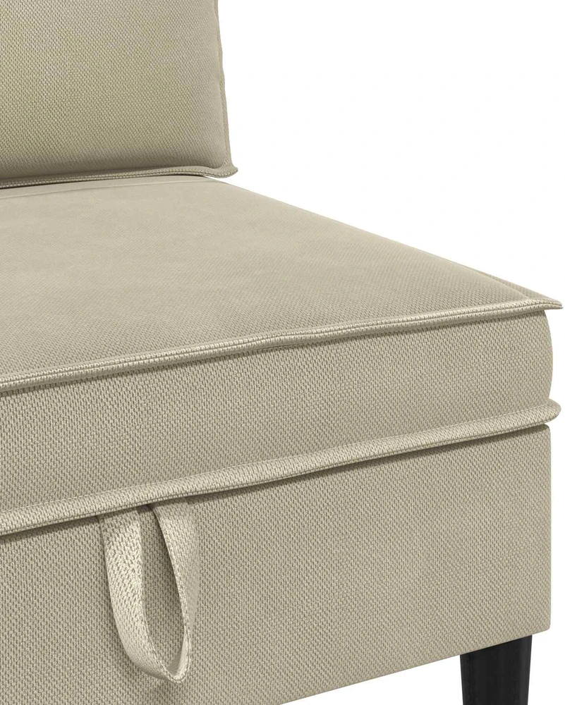 Vidinė Sofa su Saugykla Smėlio Aksomas