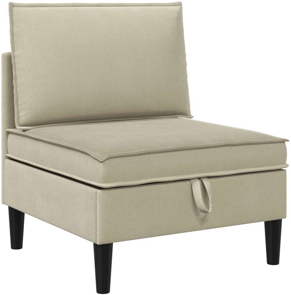 Vidinė Sofa su Saugykla Smėlio Aksomas