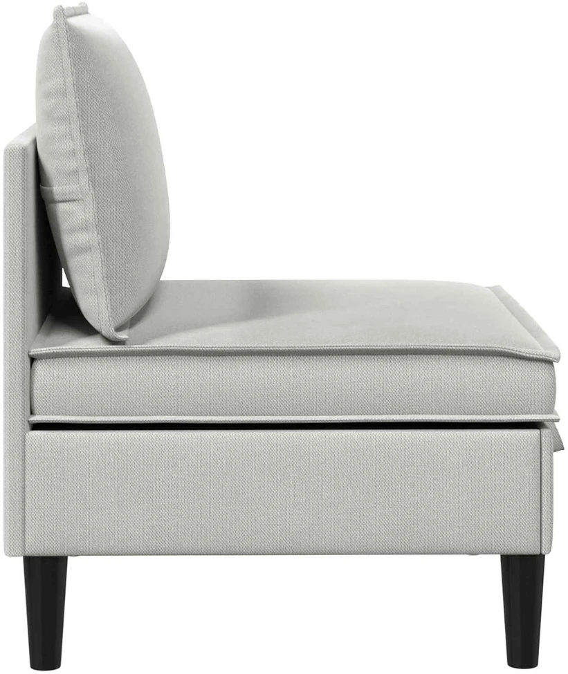 Vidinė Sofa su Saugykla Šviesiai pilka Aksomas