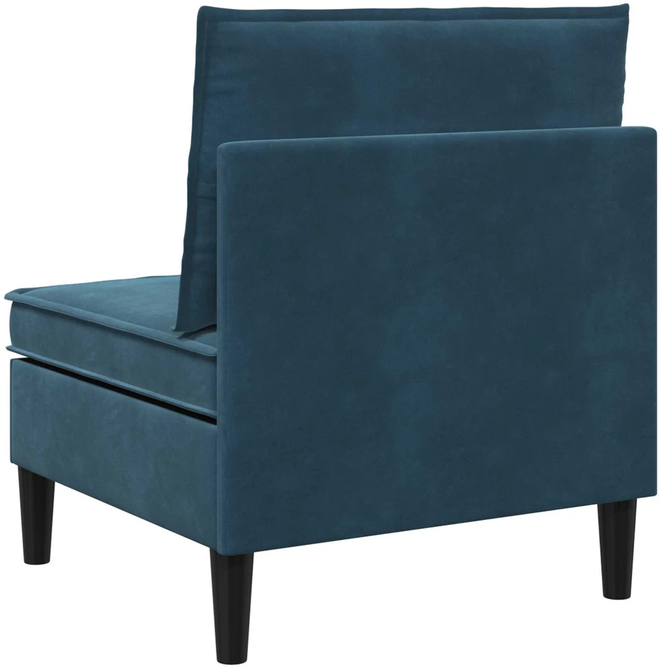 Vidurinė sofa su saugykla Mėlyna Aksomas