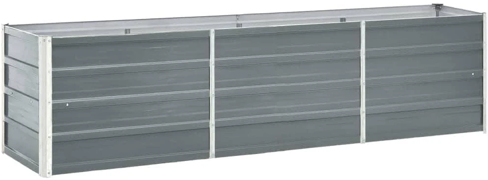 Lovelis, pilkas, 240x40x77cm, galvanizuotas plienas, aukštas