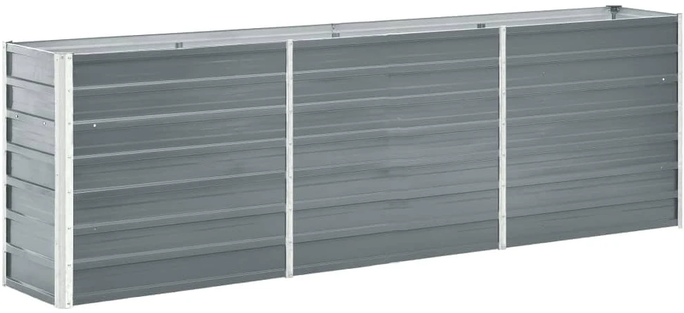 Lovelis, pilkas, 240x40x77cm, galvanizuotas plienas, aukštas