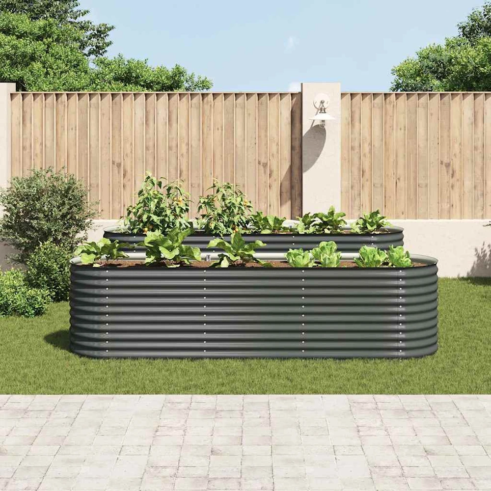 Lovelis, pilkas, 320x80x81cm, galvanizuotas plienas, aukštas