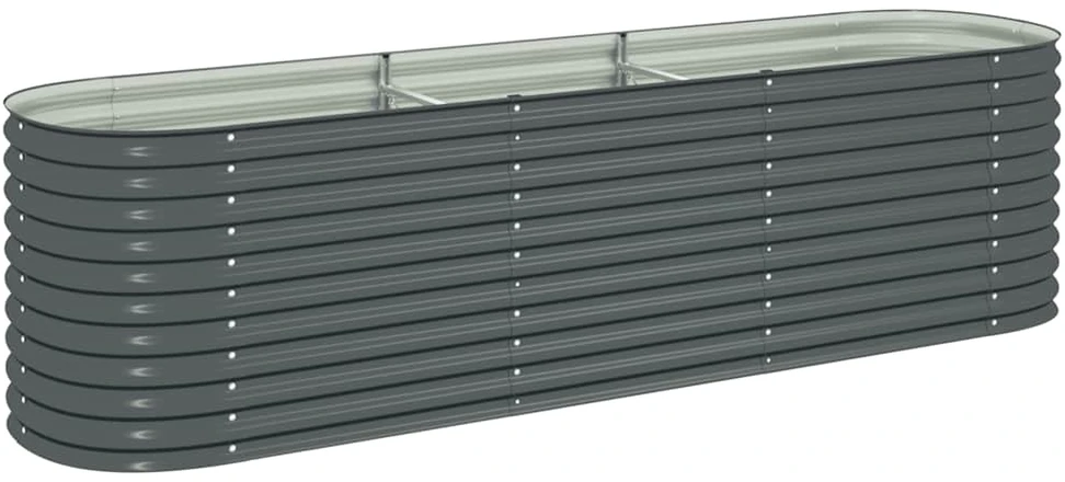 Lovelis, pilkas, 320x80x81cm, galvanizuotas plienas, aukštas