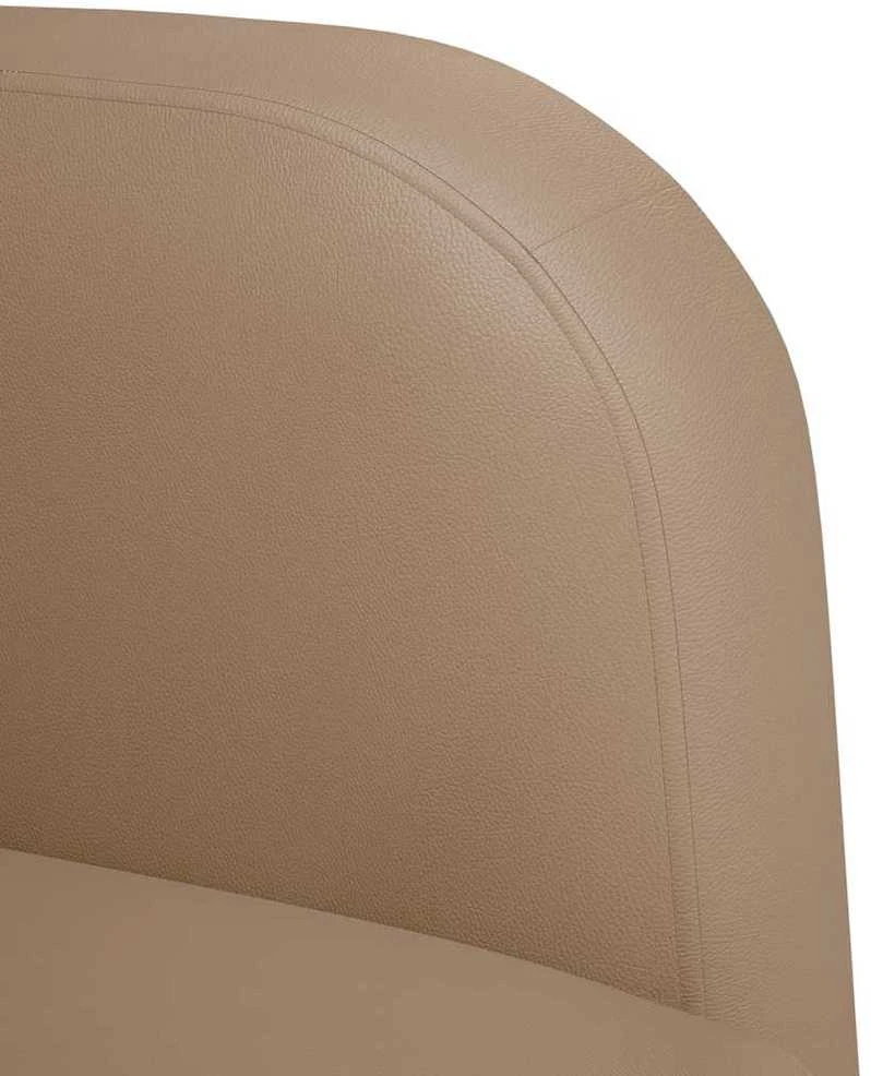 Loveseat sofa, kapučino spalvos, 110cm, dirbtinė oda