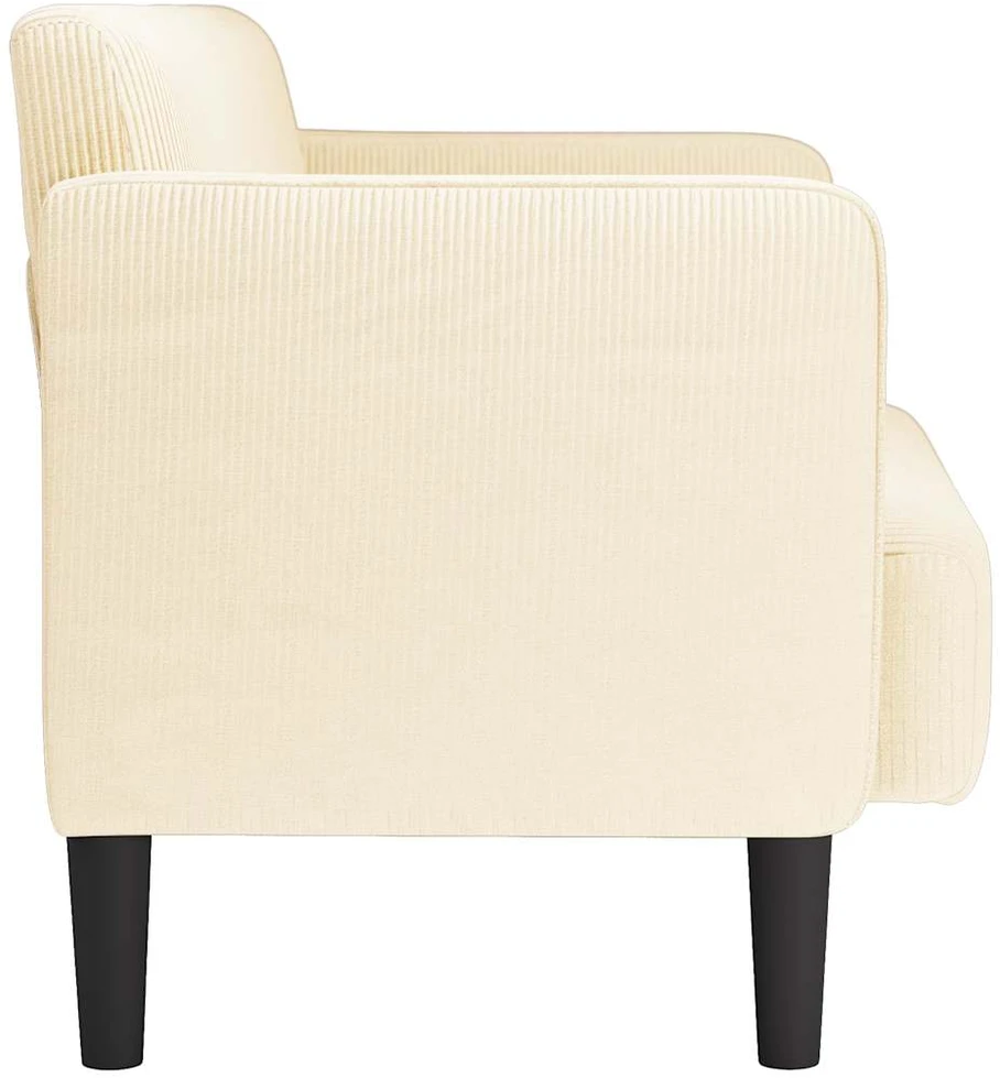 Loveseat sofa, kreminė, 109cm, velvetinis audinys