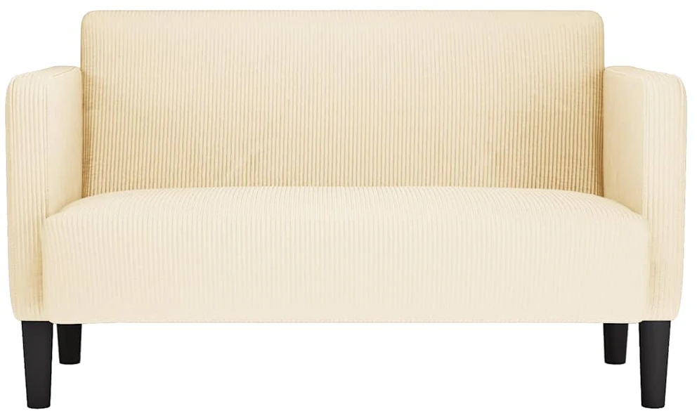 Loveseat sofa, kreminė, 109cm, velvetinis audinys