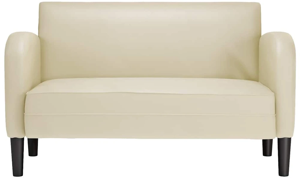 Loveseat sofa, kreminė, 110cm, dirbtinė oda