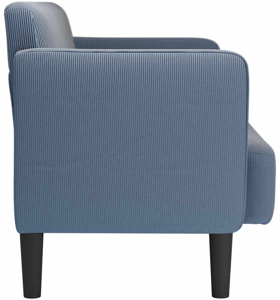 Loveseat sofa, mėlyna, 109cm, velvetinis audinys