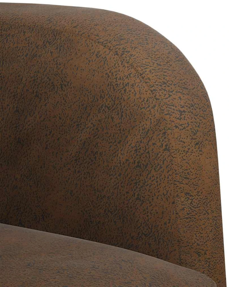 Loveseat sofa, ruda, 110cm, dirbtinė oda