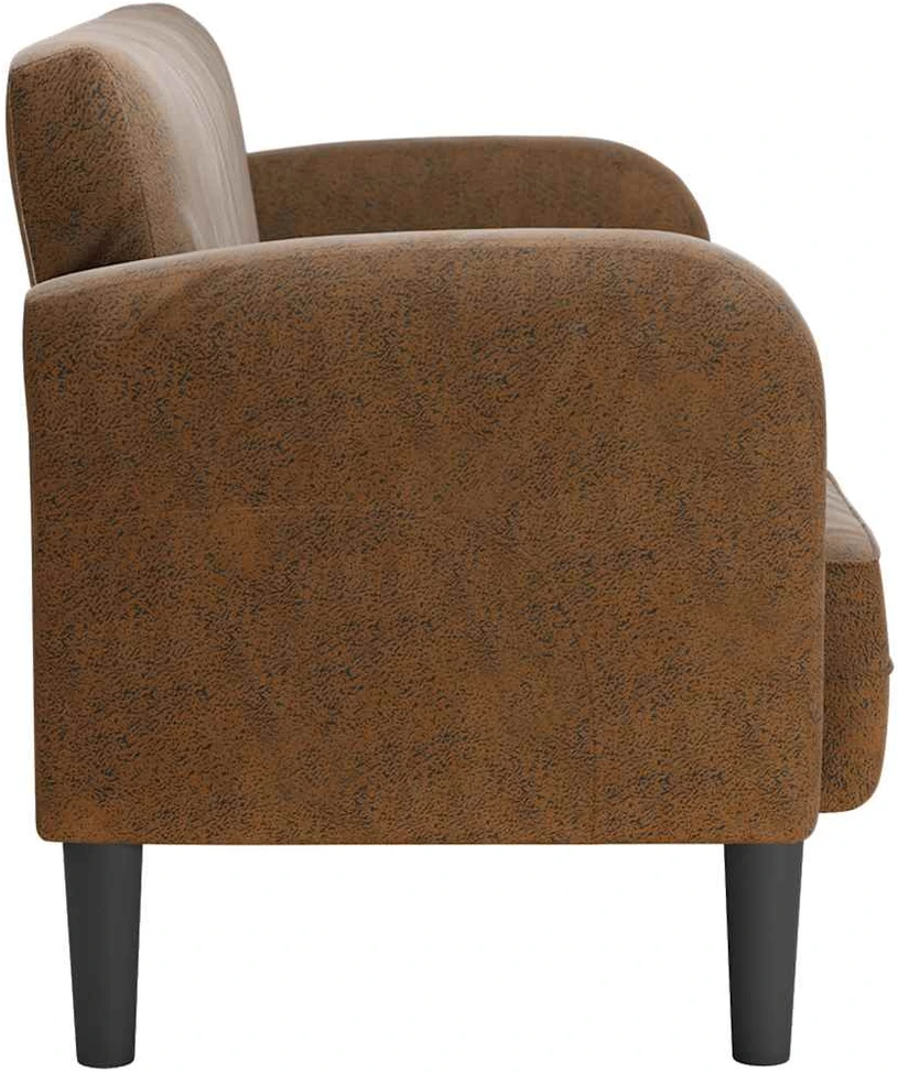 Loveseat sofa, ruda, 110cm, dirbtinė oda