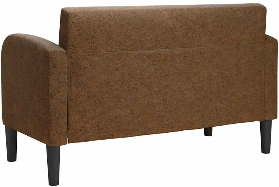 Loveseat sofa, ruda, 110cm, dirbtinė oda