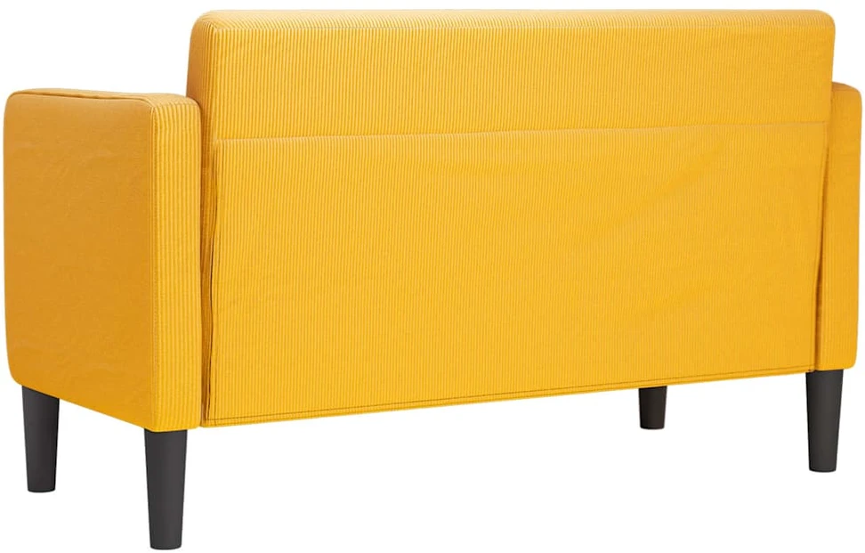 Loveseat sofa, šviesiai geltona, 109cm, velvetinis audinys