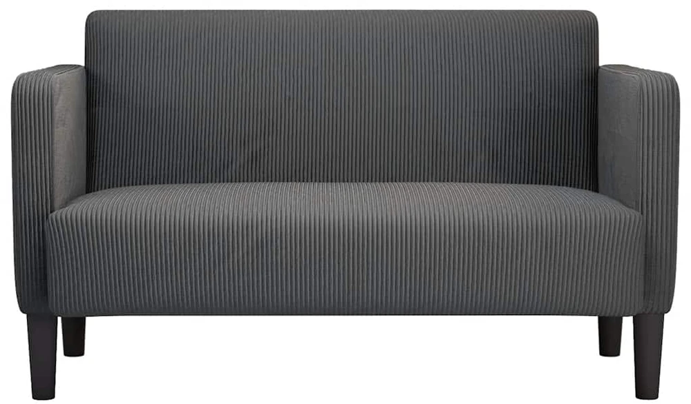 Loveseat sofa, tamsiai pilka, 109cm, velvetinis audinys