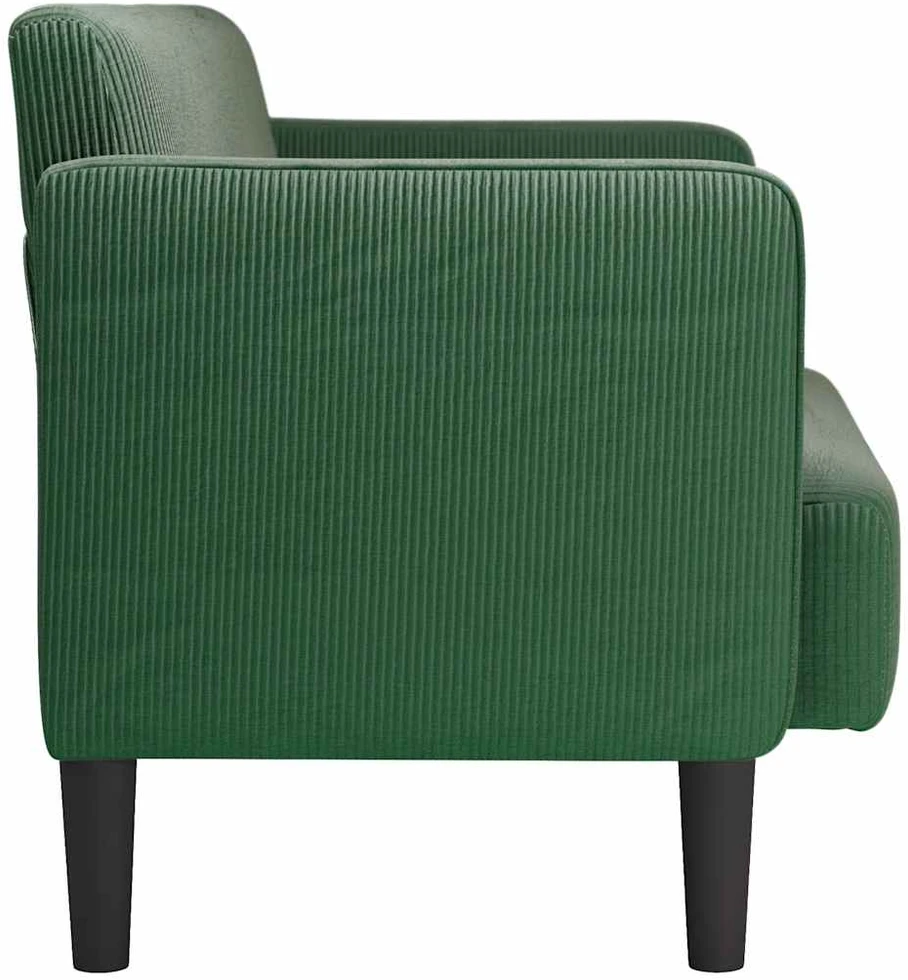 Loveseat sofa, tamsiai žalia, 109cm, velvetinis audinys