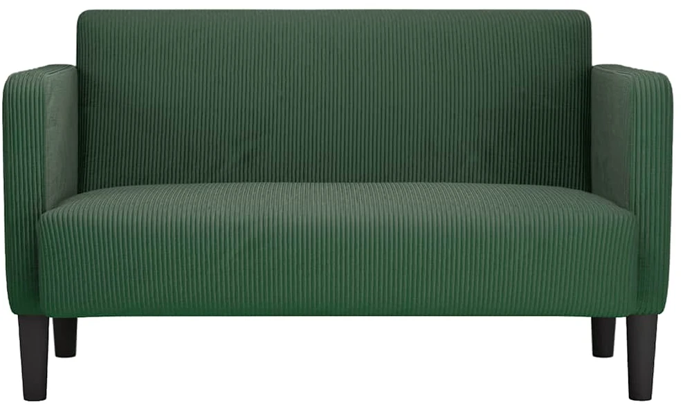 Loveseat sofa, tamsiai žalia, 109cm, velvetinis audinys