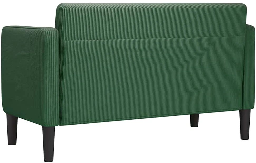 Loveseat sofa, tamsiai žalia, 109cm, velvetinis audinys