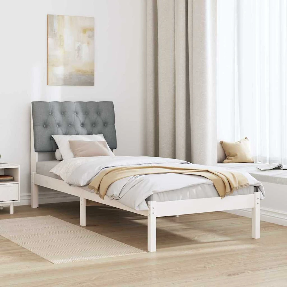 Lova Lovo rėmas su apmuštu galvūgaliu Balta 75 x 190 cm