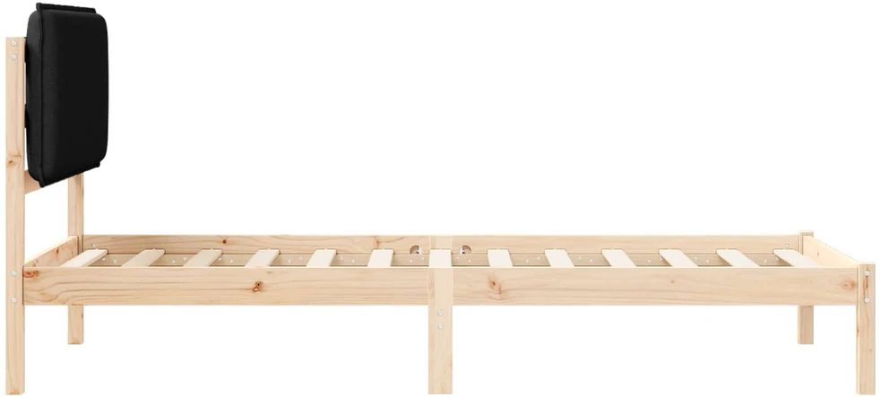 Lova Lovo rėmas su apmuštu galvūgaliu Juodas 100 x 200 cm