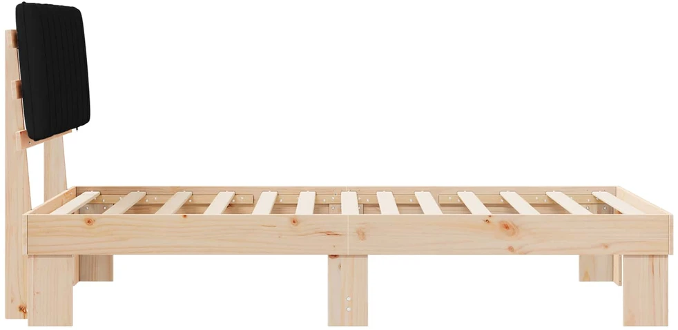 Lova Lovo rėmas su apmuštu galvūgaliu Juoda 100 x 200 cm