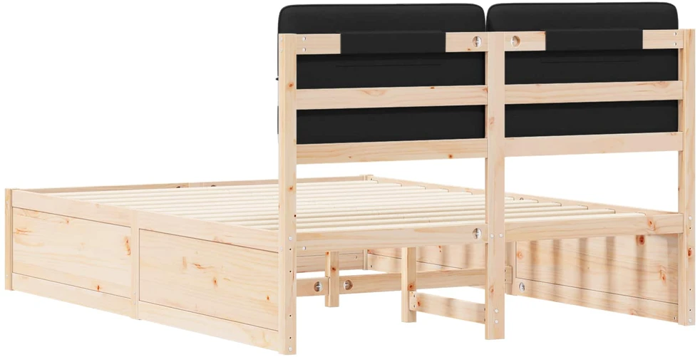Lovo rėmas su apmuštu galvūgaliu Juoda 150 x 200 cm