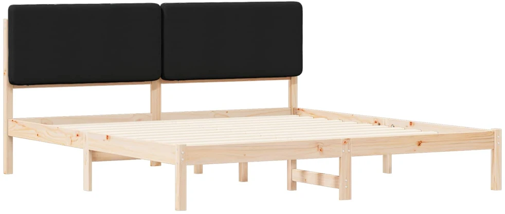 Lovo rėmas su apmuštu galvūgaliu Juoda 200 x 200 cm