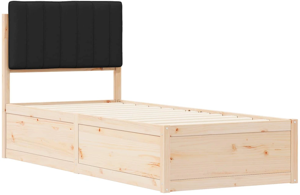 Lova Lovo rėmas su apmuštu galvūgaliu Juoda 80 x 200 cm