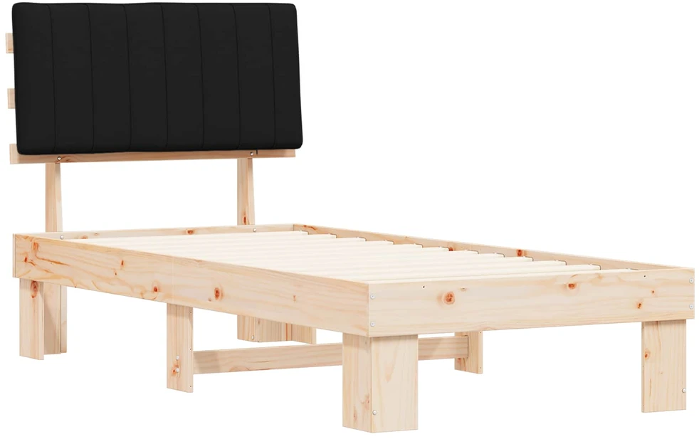 Lova Lovo rėmas su apmuštu galvūgaliu Juoda 90 x 200 cm