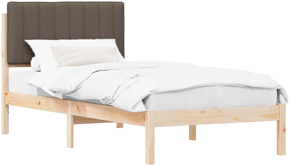 Lova Lovo rėmas su apmuštu galvūgaliu Natūrali ir taupe 90 x 200 cm