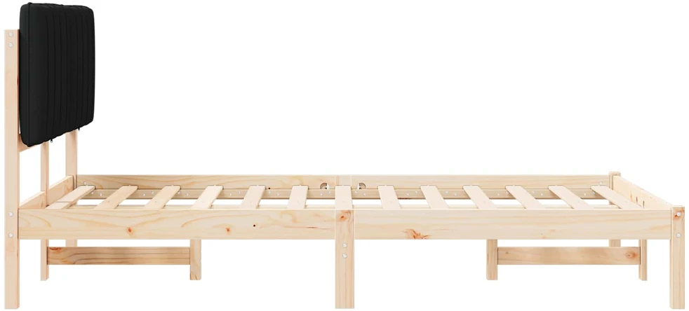 Lova Lovo rėmas su apmuštu galvūgaliu Natūrali ir juoda 120 x 200 cm