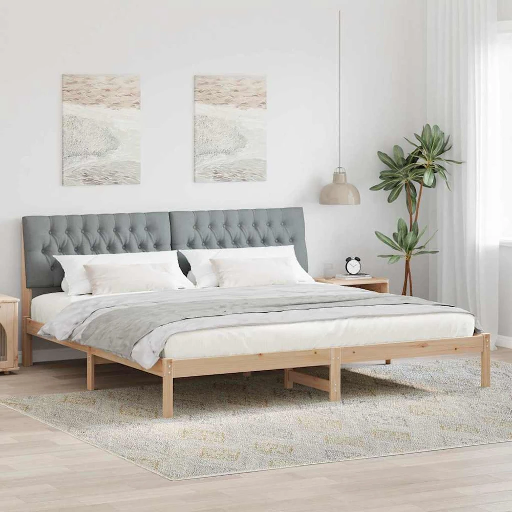 Lovo rėmas su apmuštu galvūgaliu Ruda 200 x 200 cm