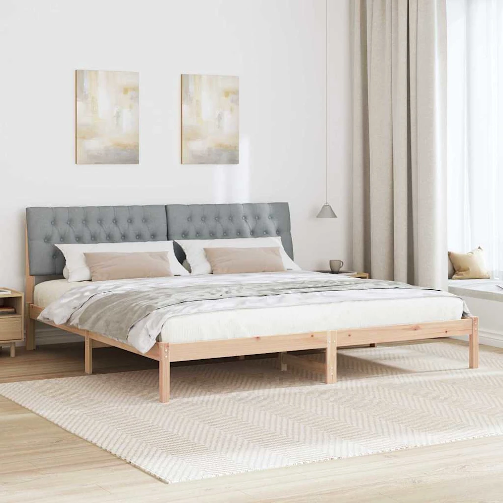 Lovo rėmas su apmuštu galvūgaliu Ruda 200 x 200 cm