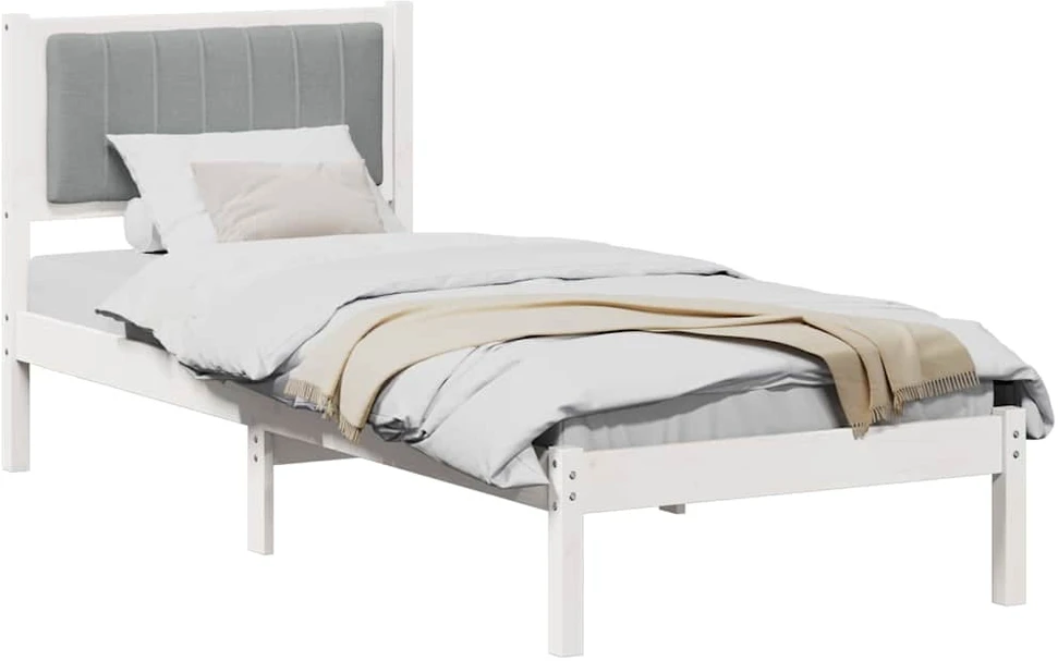 Lova Lovo rėmas su apmuštu galvūgaliu Šviesiai pilka 75 x 190 cm