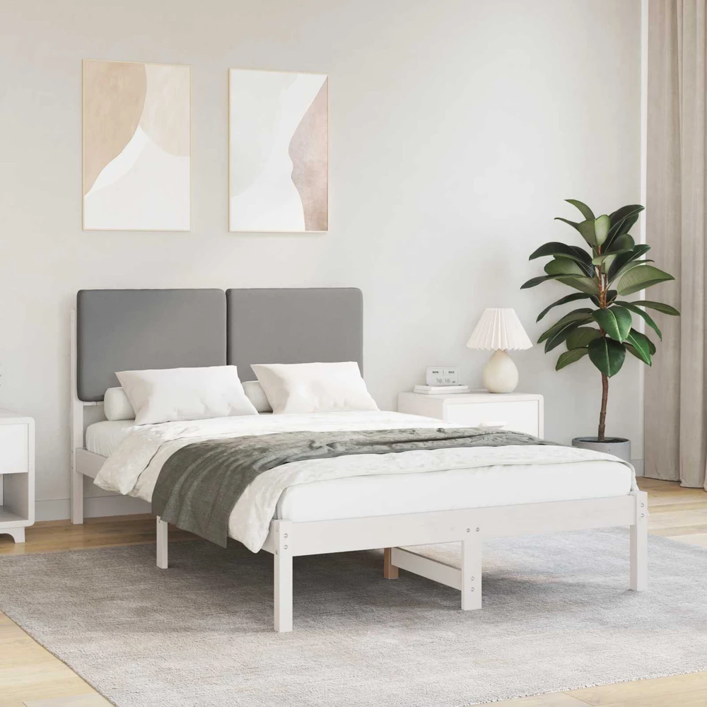 Lova Lovo rėmas su apmuštu galvūgaliu Šviesiai pilka 135 x 190 cm