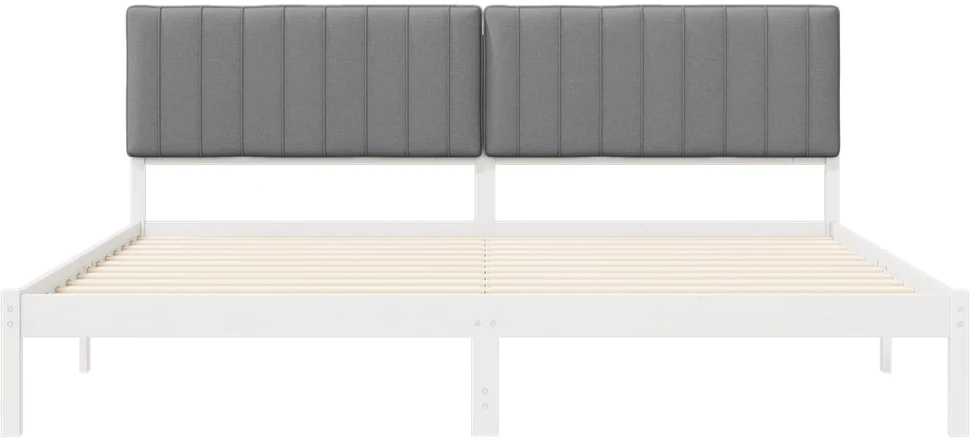 Lovo rėmas su apmuštu galvūgaliu Šviesiai pilka 200 x 200 cm